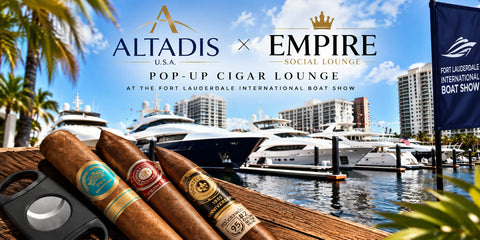 Altadis U.S.A. and Empire Social Lounge pop-up cigar lounge at the 2026 Fort Lauderdale Boat Show