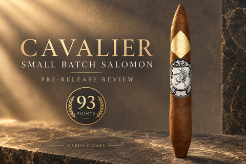 Cavalier Small Batch Salomon, a 7 x 50 x 54 Salomon with a Habano Jamastran wrapper, reviewed by Gerard