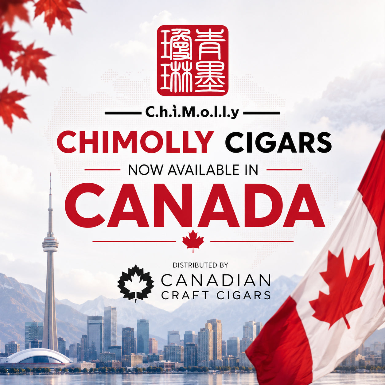 ChiMolly Cigars branding marking the boutique brand's arrival in the Canadian market