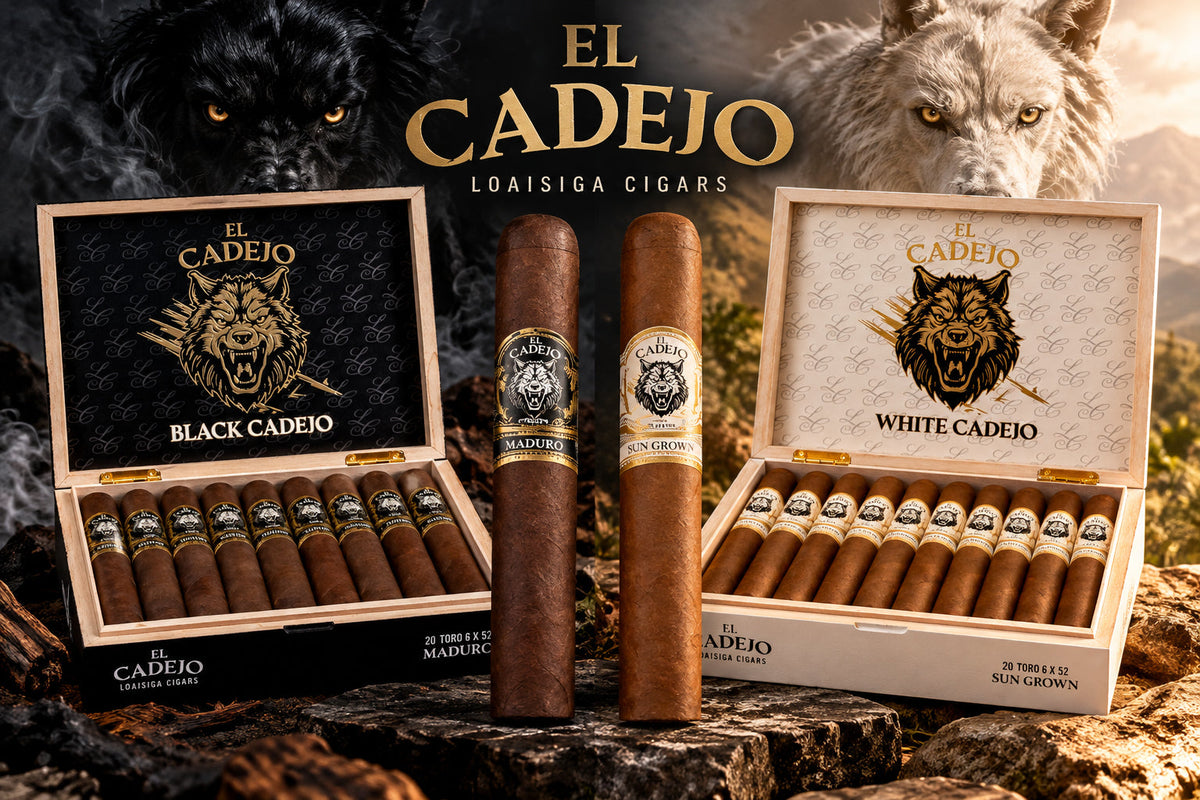 Loaisiga Cigars El Cadejo, a two-blend Nicaraguan collection with White Cadejo and Black Cadejo