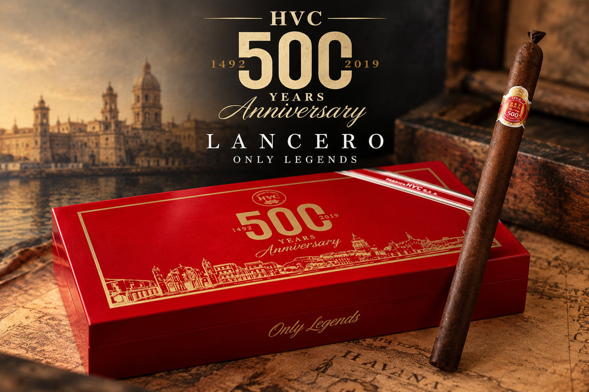 HVC 500 Years Lancero Only Legends, a 7 1/2 x 38 Nicaraguan lancero with a flagtail cap