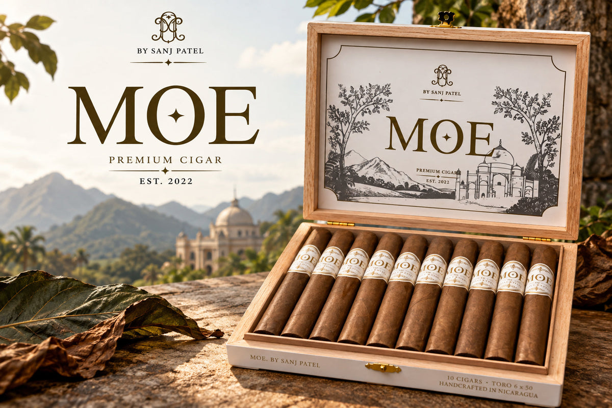 Moe by Sanj Patel, a 6 x 50 Toro with Ecuadorian Connecticut wrapper from SP1014 Cigars