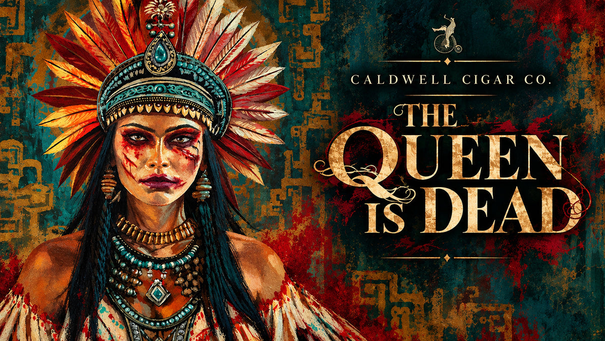 The Queen Is Dead by Caldwell Cigar Co., a medium-bodied release with H2000 wrapper in five sizes