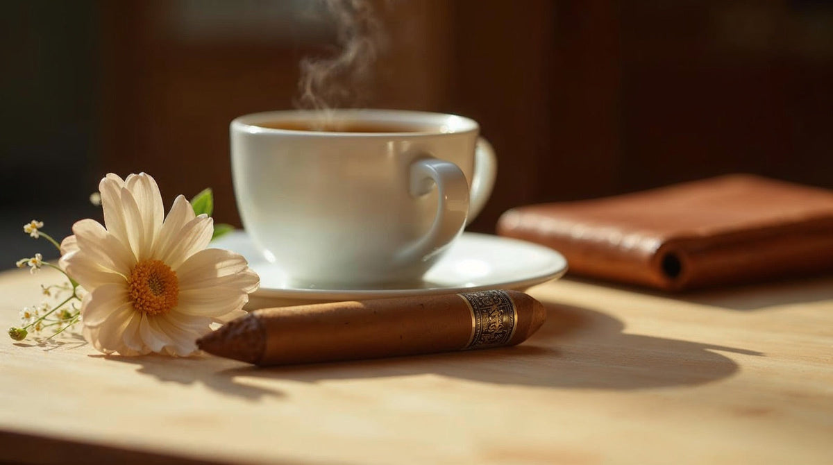ACID Blonde cigar from Drew Estate with a golden Connecticut Shade wrapper