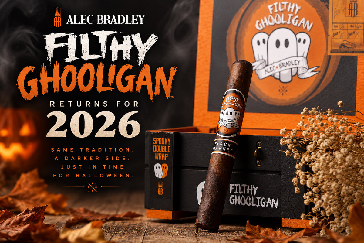 Alec Bradley Filthy Ghooligan 2026 barber-pole Toro with Ecuadorian Habano and U.S. Broadleaf wrappers