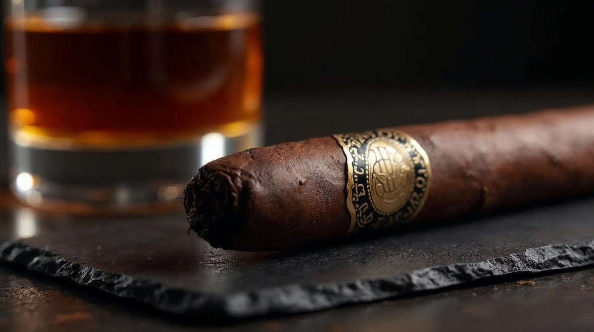 Fat Bottom Betty cigar from RoMa Craft with a dark, oily Nicaraguan Habano wrapper