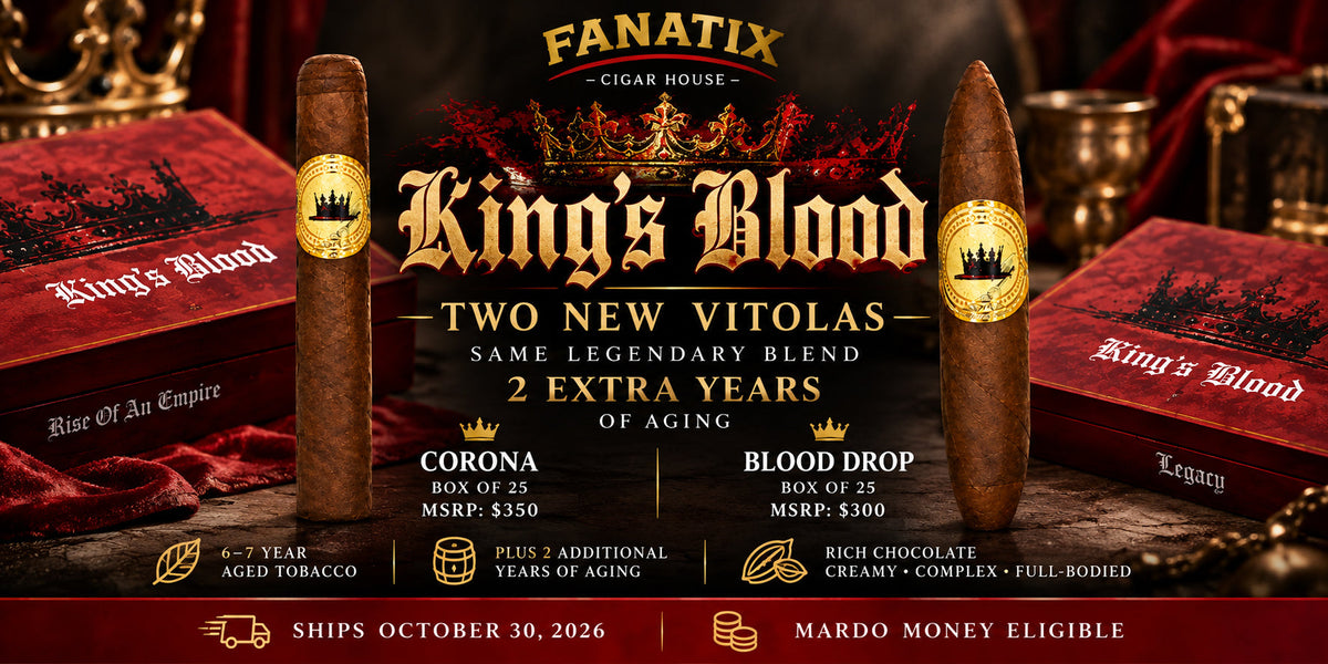 King's Blood Corona and Blood Drop, two new vitolas from Kenneth of Fanatix Cigar House