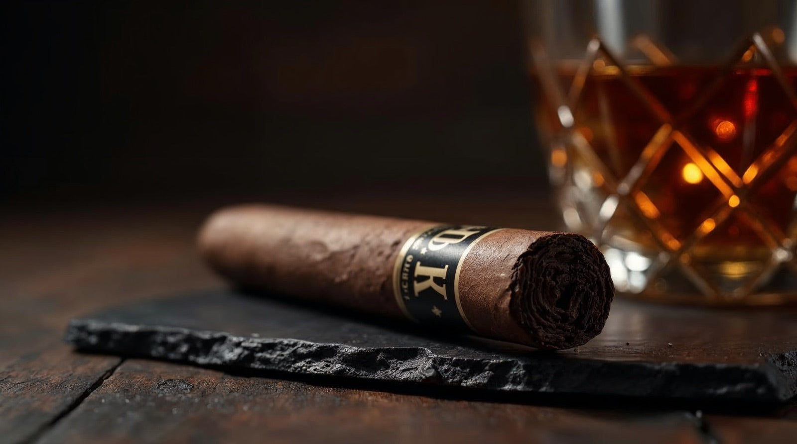 Liga Privada T52 Flying Pig cigar showing its distinctive perfecto shape and dark wrapper
