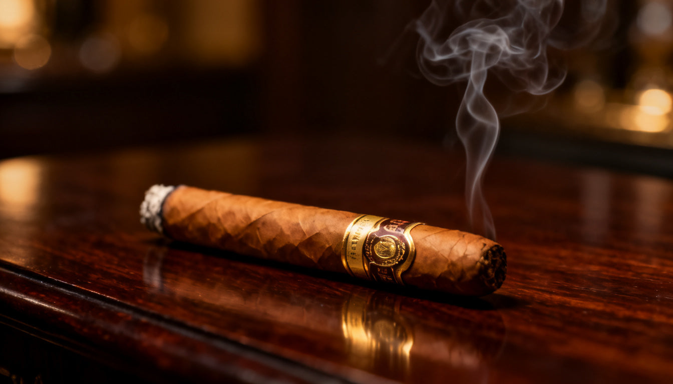Premium cigar under a spotlight representing the most popular cigar brands such as Opus X