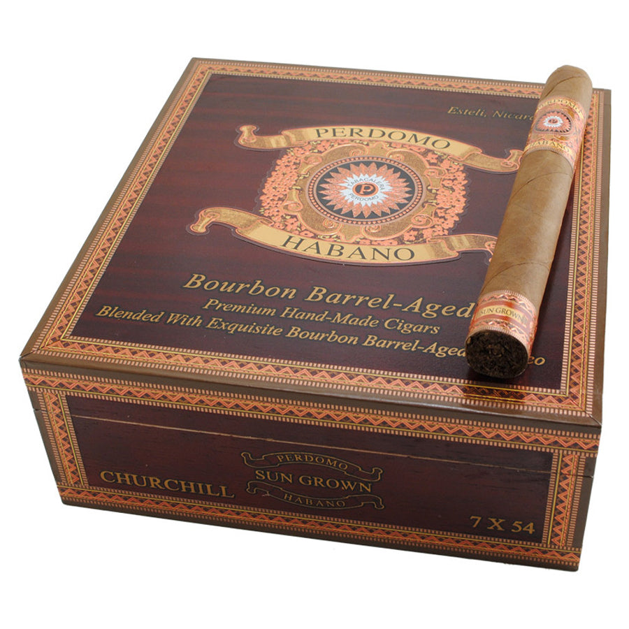 Perdomo Habano Bourbon Barrel  Aged Sungrown Churchill