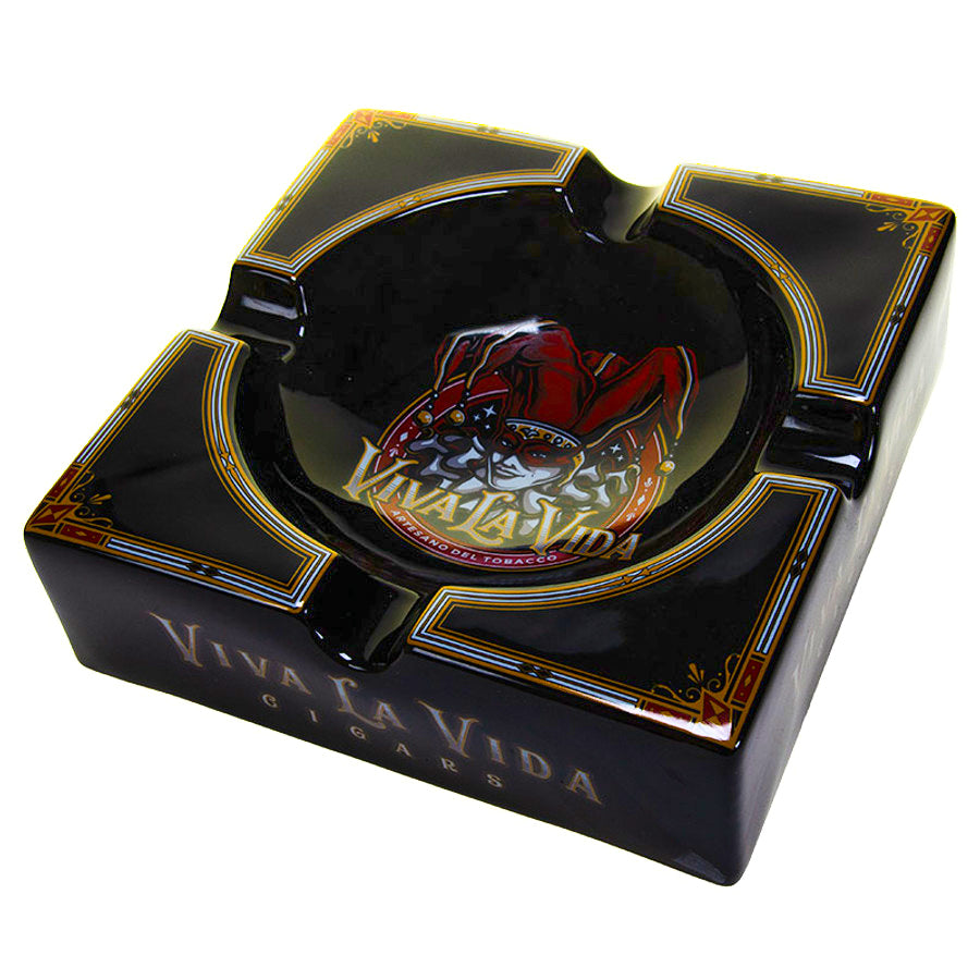 Viva La Vida Black Ceramic Ashtray