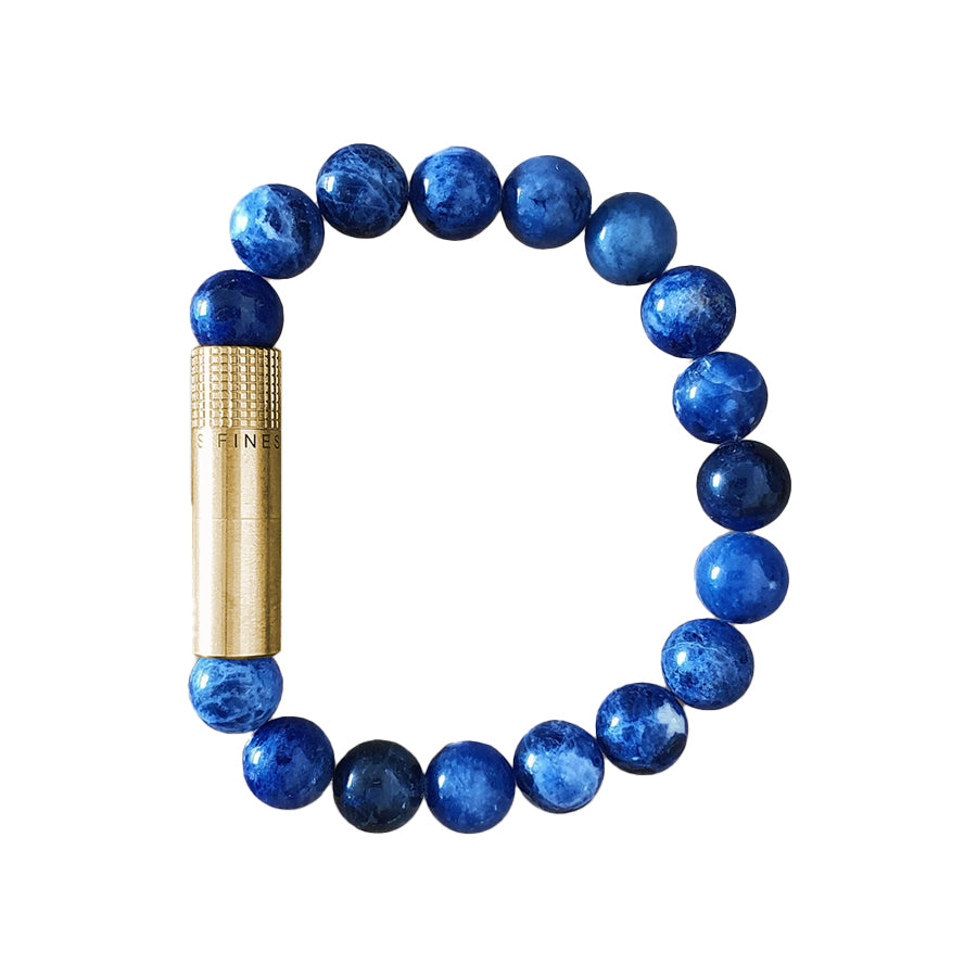 Les Fines Lames - Solo Brass Sodalite Punch Bracelet