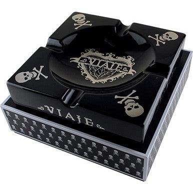 Viaje Skull and Bones Black/Silver Ashtray
Mardocigars.com