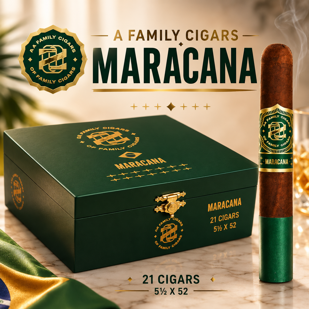 Family Cigars Maracana Robusto Box Press