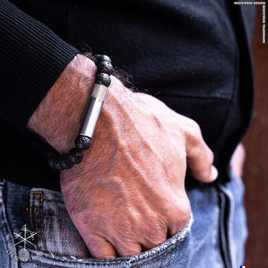 Les Fines Lames-Solo Steel Lava Punch Bracelet 
mardocigars.com