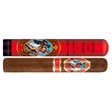God Of Fire Carlito Double Robusto Tubo Single
